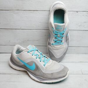 Nike Flex Trainer 6 Womens Sz 8 Blue Gray TR6 Running Shoes Sneakers 831217-002